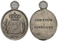 Deutschland. Etzenricht.

 Medaille (Silber). um 1850.
Bürgermeistermedaille von Gemeinde Etzenricht (b. Weiden, Oberpfalz).

Vs: Bekröntes Wappe...