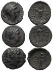 Griechische Münzen - Lots.


Mesembria (Thrakien).

Lot (3 Stück): Bronze; ca. 3. Jhdt. v. Chr.

Sehr schön.

Verkauft wie besehen, keine Rüc...