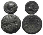 Griechische Münzen - Lots.


Adaios (Thrakisch-Skythische Dynasten) / Lysimachos (Königreich Thrakien).

Lot (2 Stück): Bronze; ca. 4. - 3. Jhdt....