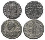 Römische Münzen - Lots. Kaiserzeit.


Lot (2 Stück, Kupfer): Kleinbronzen des Constantinus I. (307 - 337 n. Chr.) und Constantinus II. (337 - 340 n...