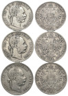 Österreich - Lots.


Kaisertum Österreich (1804 - 1918). Ungarn. Königreich (bis 1945).
Franz Joseph I. (1848 - 1916).

Lot (3 Stück, Silber): 1...