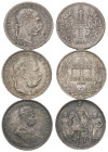 Österreich - Lots.


Kaisertum Österreich (1804 - 1918). Ungarn. Königreich (bis 1945).
Franz Joseph I. (1848 - 1916).

Lot (3 Stück, Silber): 1...