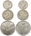 Europa - Lots.


Griechenland. Königreich.
Georg I. (1863 - 1913) und Paul I. (1947 - 1964).

Lot (3 Stück, Silber): 1 Drachme 1883, 20 Drachme ...