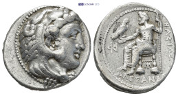 Alexander III ‘the Great’ AR Tetradrachm. (24mm, 16.9 g) Uncertain Eastern mint, after 324 BC. Head of Herakles right, wearing lion skin headdress / Z...