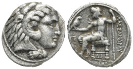KINGS of MACEDON. Demetrios I Poliorketes. 306-283 BC. AR Tetradrachm (26mm, 16.74 g). In the name and types of Alexander III. Salamis mint. Struck ci...