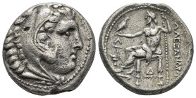 KINGS OF MACEDON. Alexander III 'the Great' (336-323 BC). Tetradrachm. (25mm, 16.6 g) Amphipolis. Obv: Head of Herakles right, wearing lion skin. Rev:...