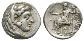Kingdom of Macedon, Alexander III 'the Great' AR Drachm. (15mm, 4.2 g) Struck under Stamenes or Archon. 'Babylon', circa 325-323 BC. Head of Herakles ...