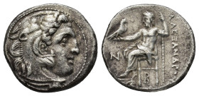 Kings of Macedon. Kolophon. Antigonos I Monophthalmos 320-301 BC. Struck circa 310-301 BC. In the name and types of Alexander III. Drachm AR (16mm, 4,...