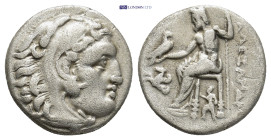 KINGS of MACEDON. Alexander III 'the Great' Ar Drachm. (17mm, 4.0 g) Lampsakos, circa 310-301 BC. Head of Herakles right, wearing lion skin headdress ...