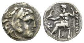 KINGS OF MACEDON. Alexander III 'the Great' (336-323 BC) Lampsakos AR Drachm (16mm, 3.9 g) Antigonos I Monophthalmos. In the name and types of Alexand...