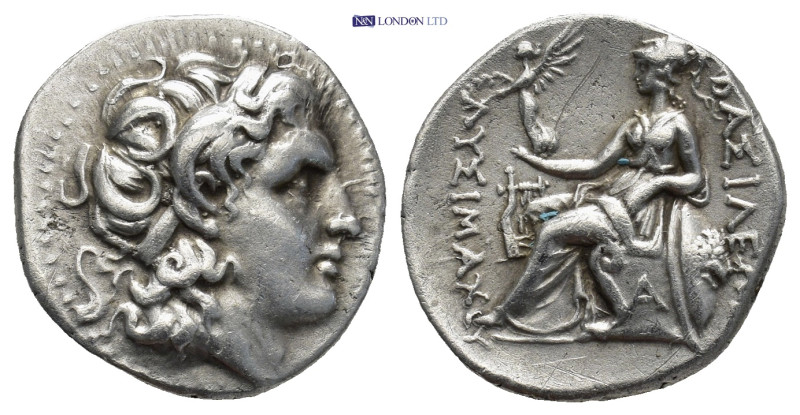 KINGS OF THRACE. Lysimachos, 305-281 BC. Drachm (Silver, 18mm, 4.26 g), Ephesos,...