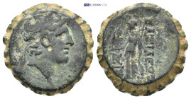 SELEUKID KINGS of SYRIA. Alexander I Balas. 152-145 BC. Antioch on the Orontes mint. 8.55 Gr. 21mm.
Diademed head of Alexander I right 
Rev. Athena st...