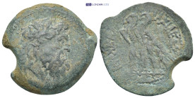 Ptolemaic Kingdom. Ptolemy VIII Euergetes II (Physcon) 145-116 B.C. AE Alexandreia. 
13.88 Gr. 29mm.
 Diademed head of Zeus-Ammon right 
Rev. Two eagl...