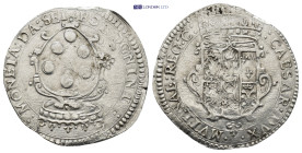 ITALY. Modena. Cesare d´Este and Virginia de Medici (1598-1615). 6 Bolognini. (28mm, 2.79 g) Obv: CAESAR DVX MVTINAE REG. Coat of arms of Este-Modena....