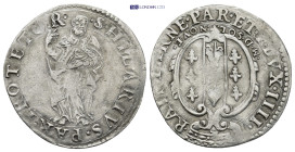 PARMA: Ranuccio I Farnese, 1592-1622, AR 9 soldi (27mm, 2.80 g)