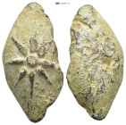 Lead sling bullet with eight rays star (33mm, 26.66 g)