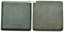 Bronze eight nomismata coin weight. (24mm, 35.15 g)