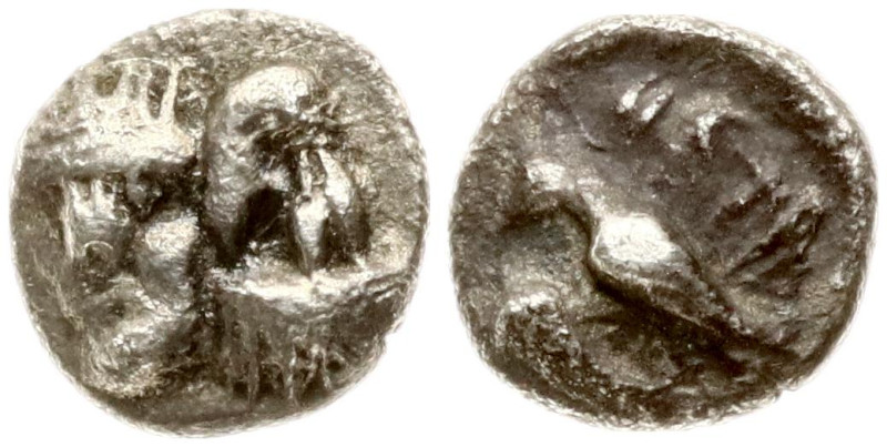 Moesia, Istros. AR Obol circa 420-390 BC. Two young male heads facing, right hea...