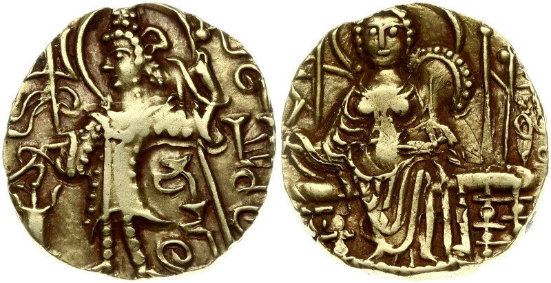 Kushan Empire. Vasu Deva II and successors (295-385 AD). Stater ND. Gold 7.63 g....