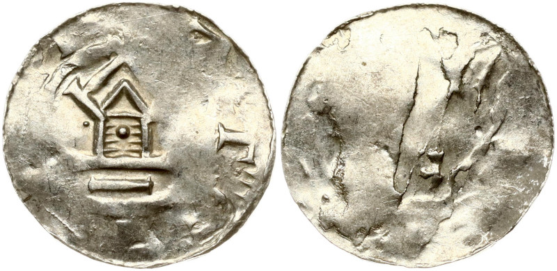 Germany, Saxony. Otto III (983-1002). Denar Otto Adelheid type. Rev: wooden chur...
