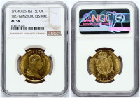 Souverain d'or 1793 V RESTRIKE NGC AU 58