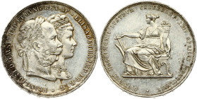 Austria 2 Gulden 1879 Silver Wedding Jubilee