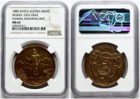 Austria Medal 1889 Graz Third Austrian Shooting Festival NGC MS 62 ONLY 3 MEDALS IN HIGHER GRADE