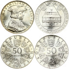 Austria 50 Schilling 1969 & 1973 Lot of 2 coins