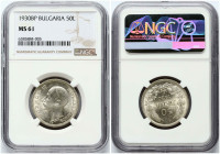 Bulgaria 50 Leva 1930 NGC MS 61