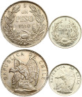 Chile 20 Centavos 1916 So & 1 Peso 1910 So Lot of 2 coins