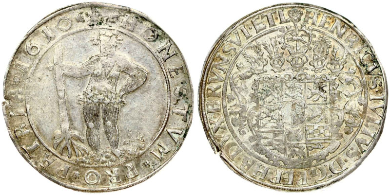 Germany, Brunswick-Wolfenbuttel. Heinrich Julius(1589-1613). Taler 1610, Zellerf...