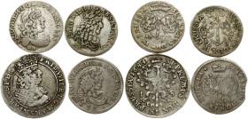 Germany 6 & 18 Groscher 1682-1686 Lot of 4 coins