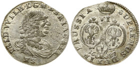 Brandenburg-Prussia 6 Groscher 1687 HS
