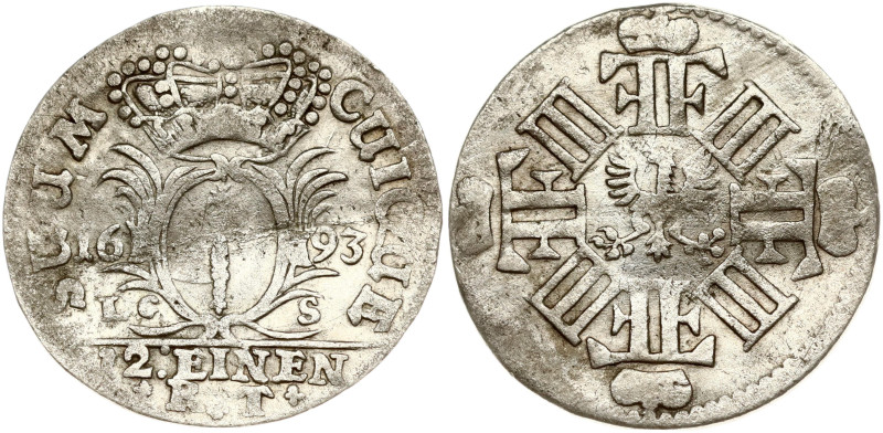 Germany, Brandenburg-Prussia. Friedrich III (1688-1701). 1/12 Taler 1693 LCS. Si...