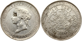 Hong Kong Dollar 1868 overstamped