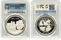 Iceland 1000 Kronur 1974 1100th Anniversary - 1st Settlement PCGS PR65DCAM