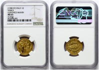 Italy Venice 1 Zecchino ND (1789-1797) NGC MS 63