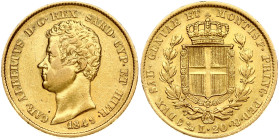 Sardinia 20 Lire 1849 P