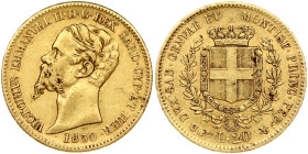 Sardinia 20 Lire 1850 B
