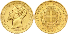 Sardinia 20 Lire 1858 P