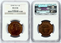 Italy 10 Centesimi 1894 BI NGC MS 63 RB
