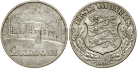Estonia 2 Krooni 1930 Toompea Fortress