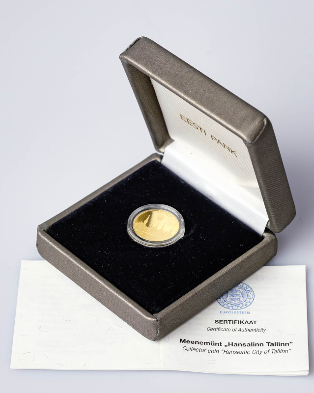 Estonia. 25 Euro 2017 Hanseatic Tallinn. Mintage 2 000 pcs. Gold .999, 3.11 g. K...