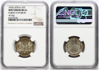 Latvia 1 Lats 1924 MINT ERROR NGC MS 61