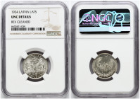 Latvia 1 Lats 1924 NGC UNC DETAILS