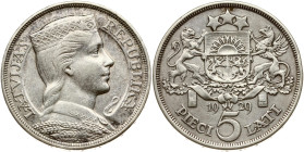 Latvia 5 Lati 1929