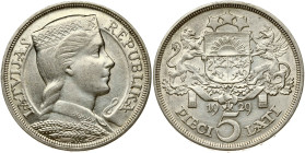 Latvia 5 Lati 1929