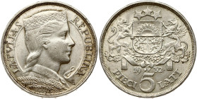 Latvia 5 Lati 1932