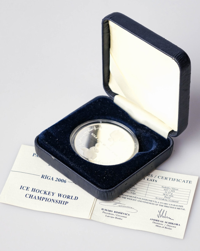 Latvia. 1 Lats 2005 Ice Hockey World Championship. Ice Hockey World Championship...