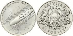 Latvia 1 Lats 2005 Bobsleigh